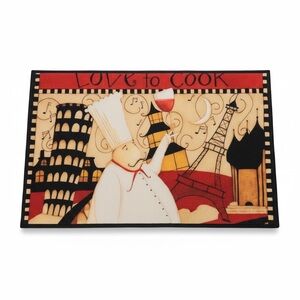 NWT “Love to Cook” Gourmet Gallery Chef Themed Kitchen Mat, 20 x 30